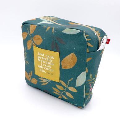 Kosmetyczka mała - ciemne liście