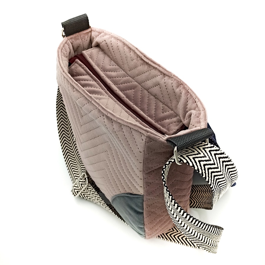 Torba listonoszka – róż z nocnym pejzażem - obrazek 3