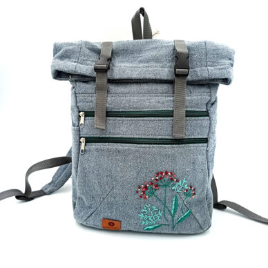 Plecak kurierski – płótno z haftem V1