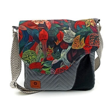 Torba listonoszka – grafitowy ogród Forest Forever