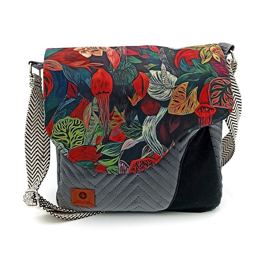 Torba listonoszka – grafitowy ogród Forest Forever