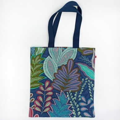 Torba bawełniana - niebieskie liście