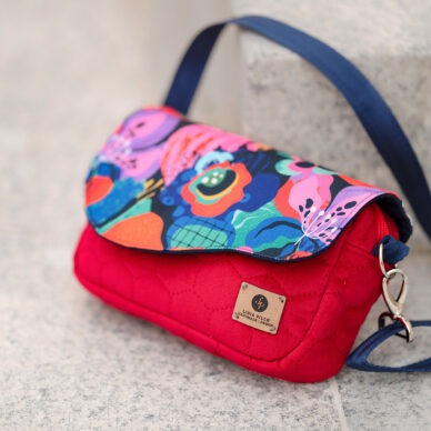 Torebka mała – czerwona abstrakcja