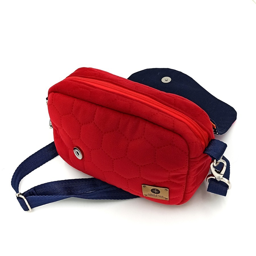 Torebka mała – czerwona abstrakcja - obrazek 3