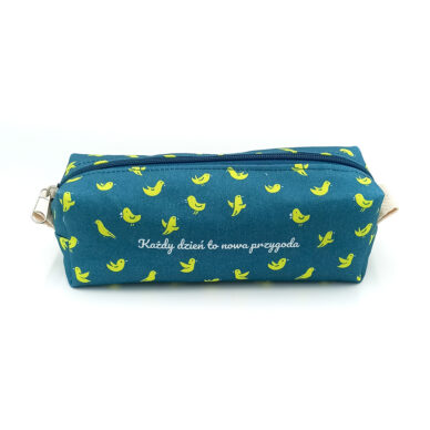 Mini kosmetyczka/piórnik żółte ptaszki