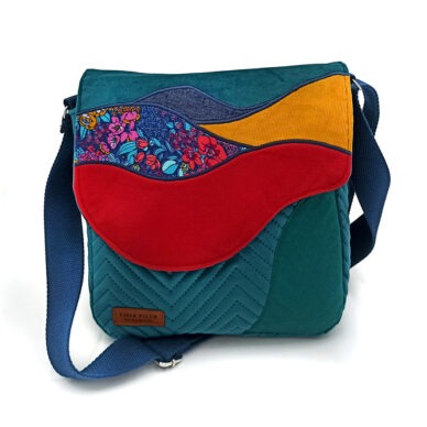 Torba listonoszka – szmaragd z pejzażem