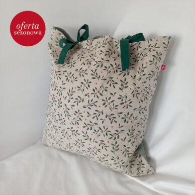 Poszewka na poduszkę 40x40 cm - ostrokrzewy