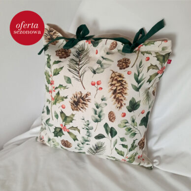 Poszewka na poduszkę 40x40 cm - szyszki