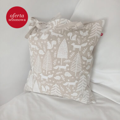 Poszewka na poduszkę 40x40 cm - zimowy las