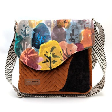 Torba listonoszka – rudy z malowanym lasem