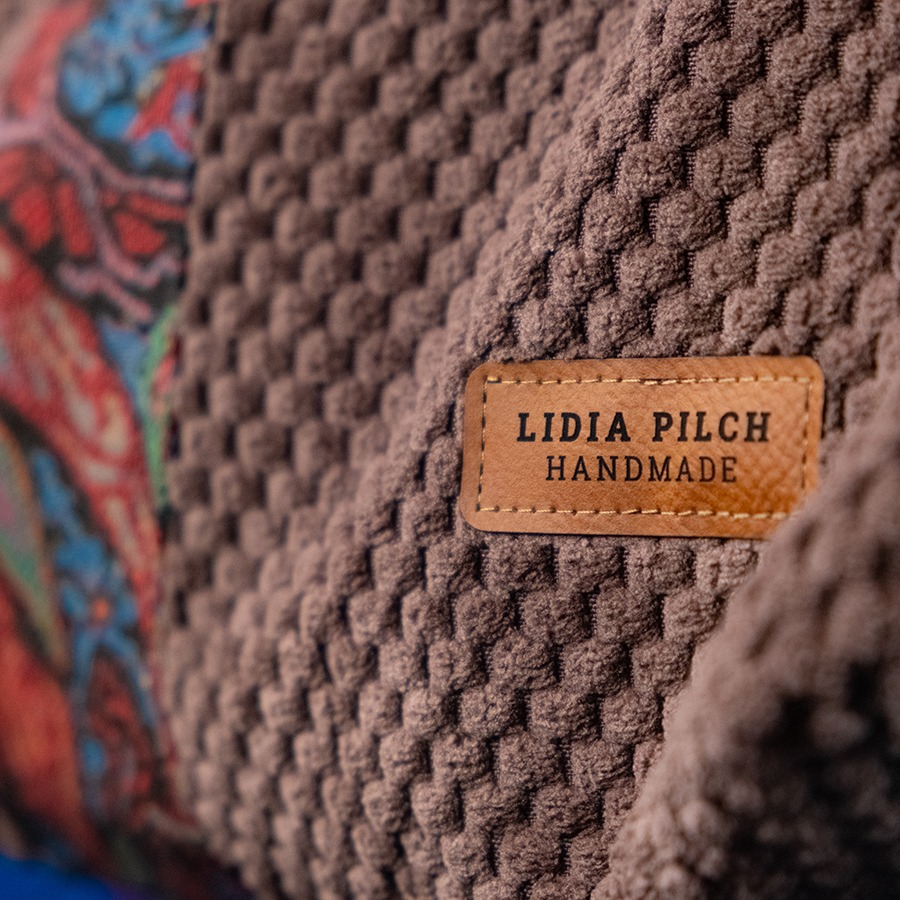 Torba na ramię - brązowy sztruks - obrazek 6