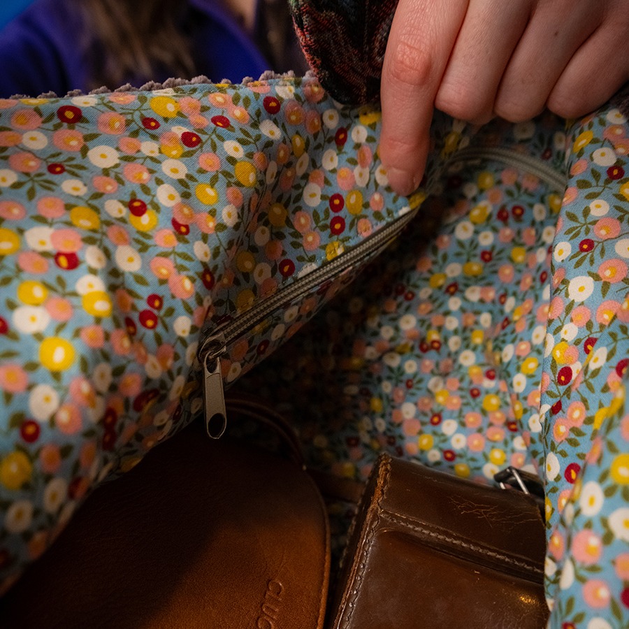 Torba na ramię - brązowy sztruks - obrazek 8