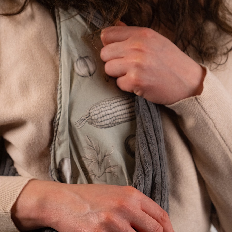 Torba na ramię - grafitowy sztruks - obrazek 5