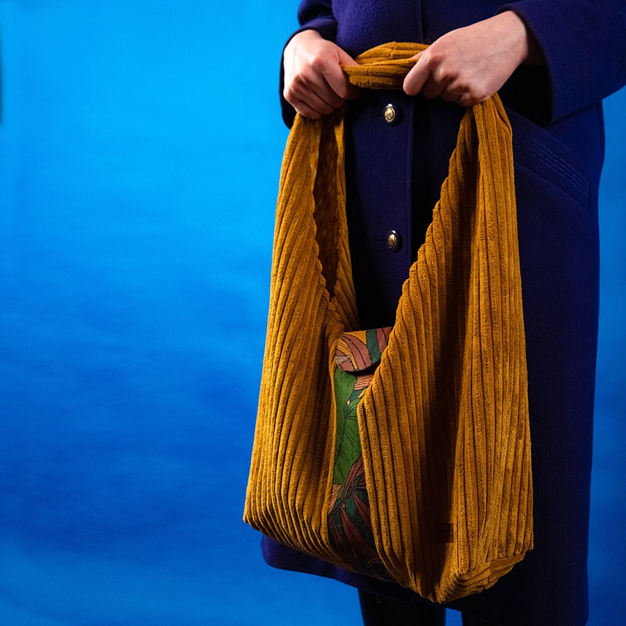 Torba na ramię - miodowy sztruks - obrazek 3