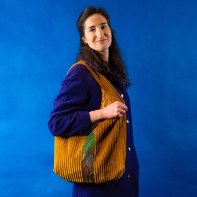 Torba na ramię - miodowy sztruks