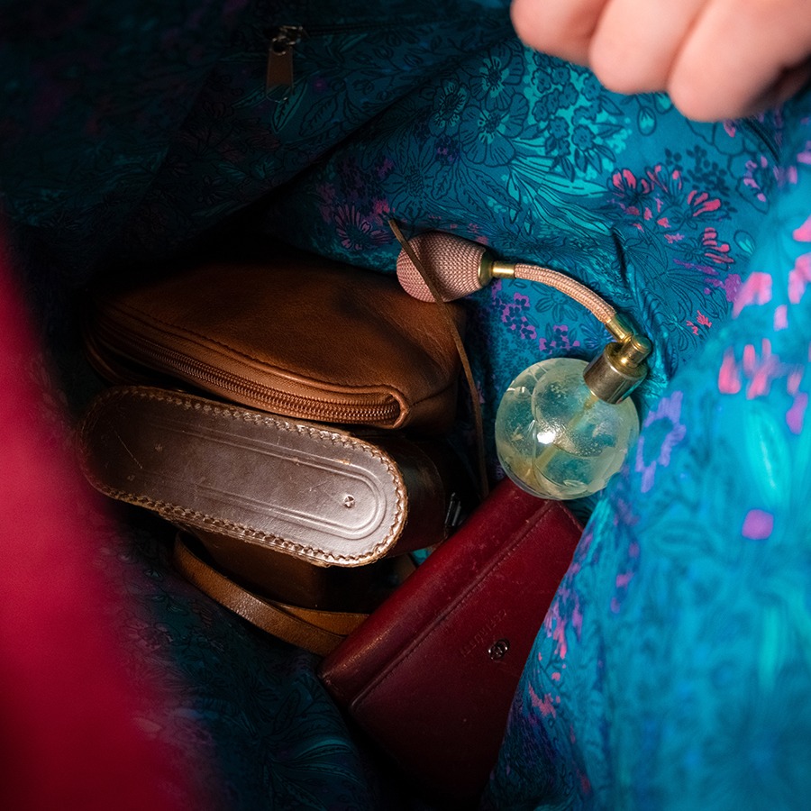 Torba na ramię - czerwony sztruks - obrazek 7