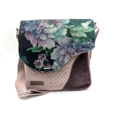 Torba listonoszka – roż z piwoniami