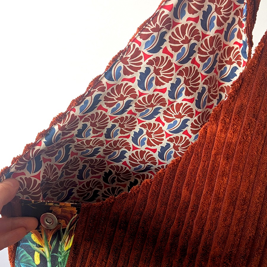 Torba na ramię - ruda z ciemnym motywem - obrazek 14