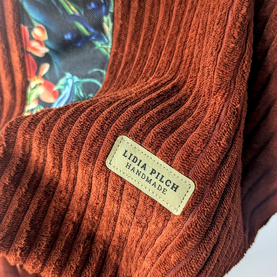 Torba na ramię - ruda z ciemnym motywem - obrazek 17