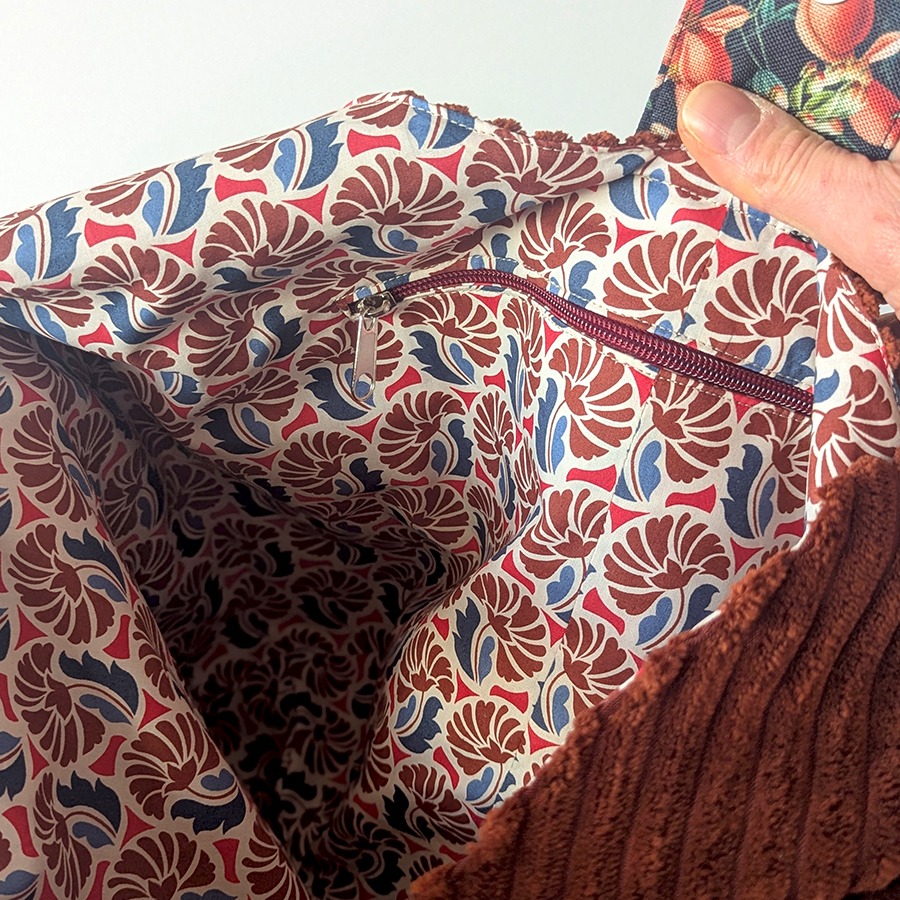 Torba na ramię - ruda z ciemnym motywem - obrazek 15